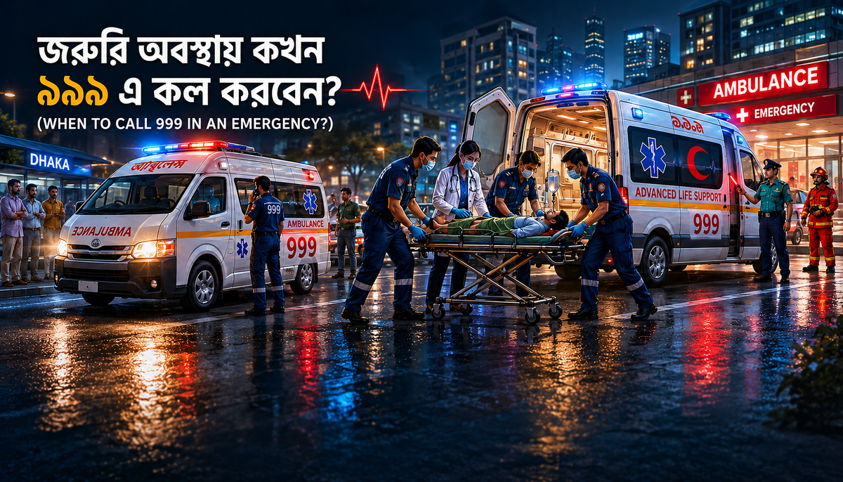 জরুরি অবস্থায় কখন ৯৯৯ এ কল করবেন?