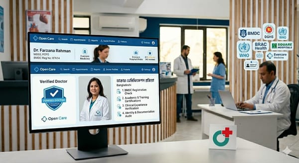 Open Care কীভাবে ডাক্তার ভেরিফাই করে?